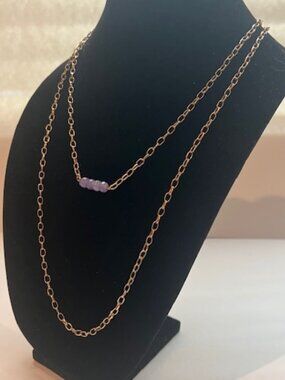 Katia Designs Bead Layering Chain Necklace Gold. New, never worn